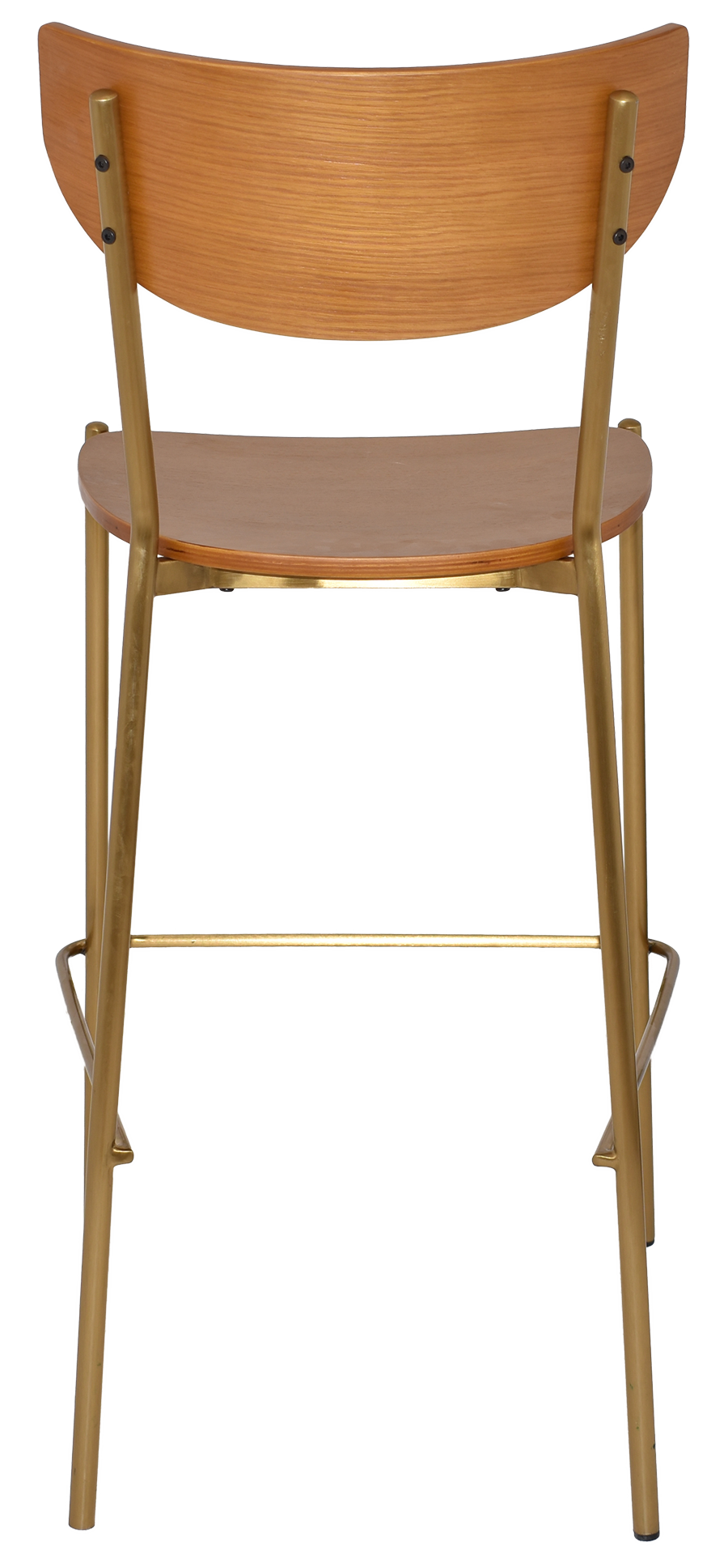 EZ STOOL MARCO BRASS - BLACK - UNUPHOLSTERED