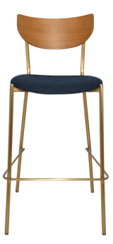 EZ STOOL MARCO BRASS - BLACK - UNUPHOLSTERED