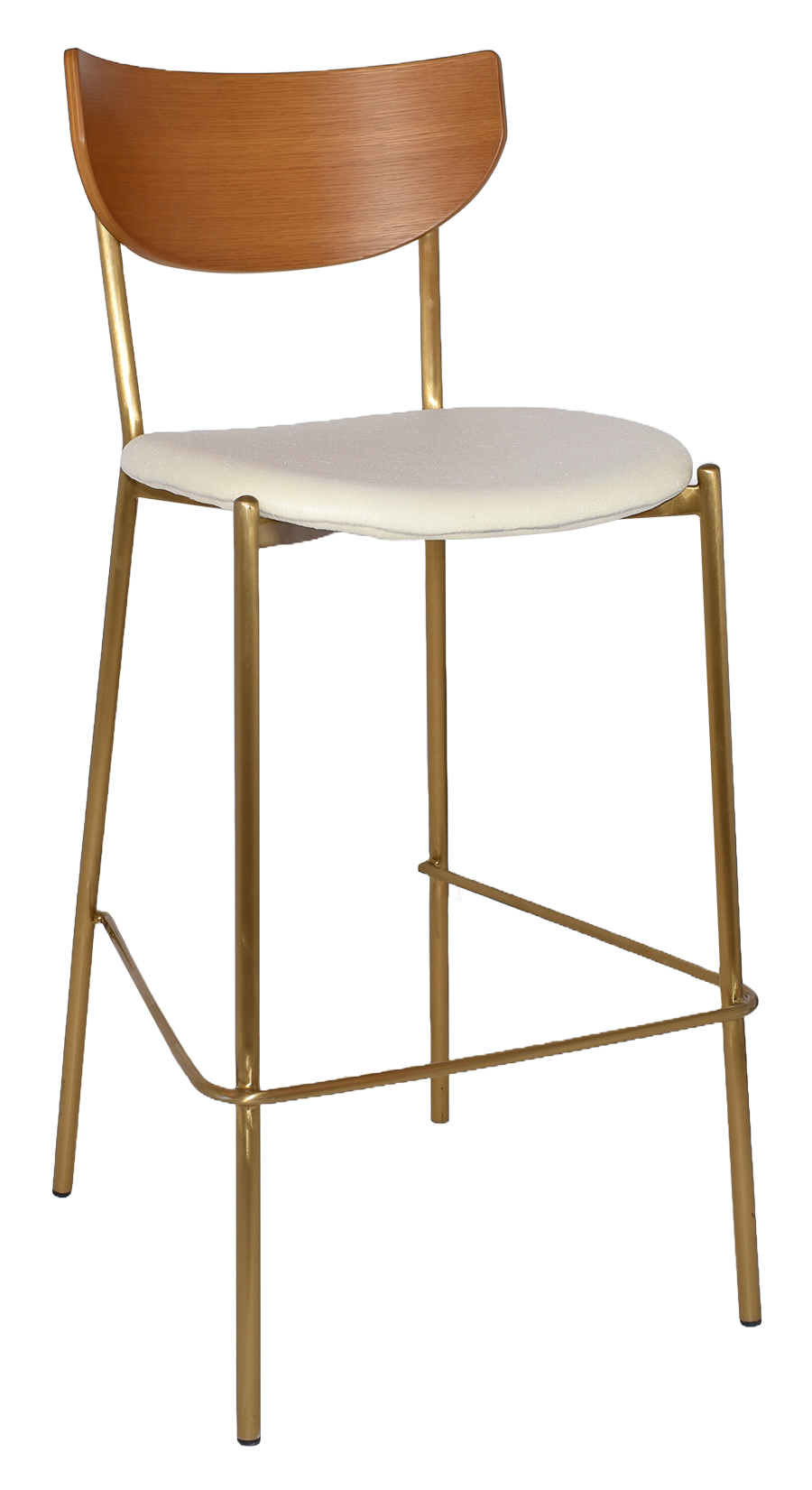 EZ STOOL MARCO BRASS - BLACK - UNUPHOLSTERED