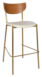 EZ STOOL MARCO BRASS - BLACK - UNUPHOLSTERED