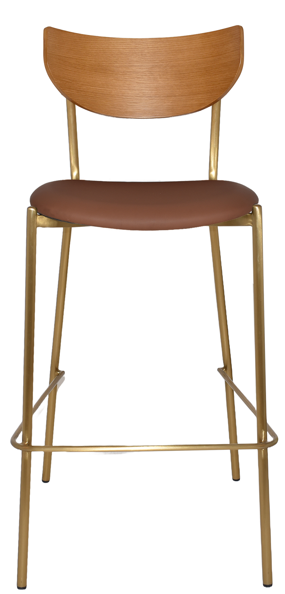 EZ STOOL MARCO BRASS - BLACK - UNUPHOLSTERED