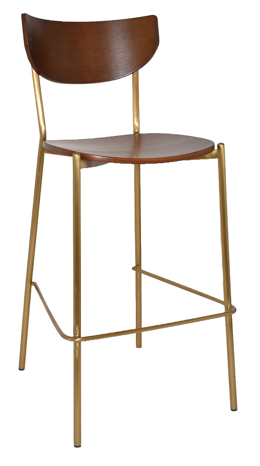 EZ STOOL MARCO BRASS - BLACK - UNUPHOLSTERED