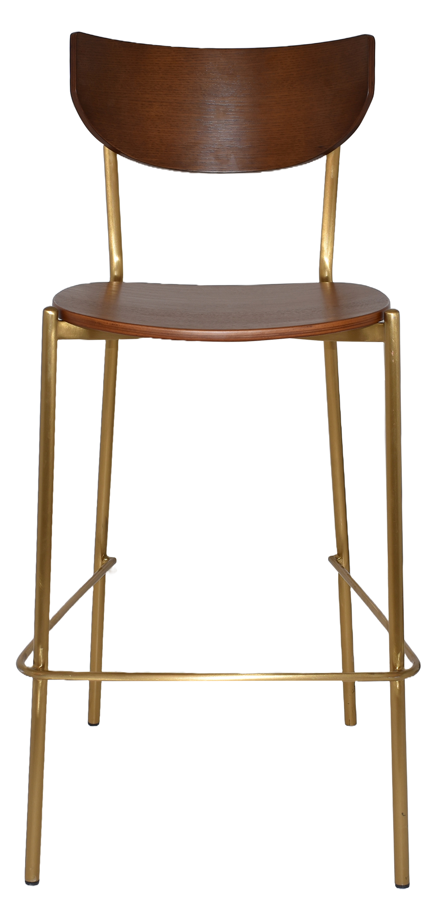 EZ STOOL MARCO BRASS - BLACK - UNUPHOLSTERED