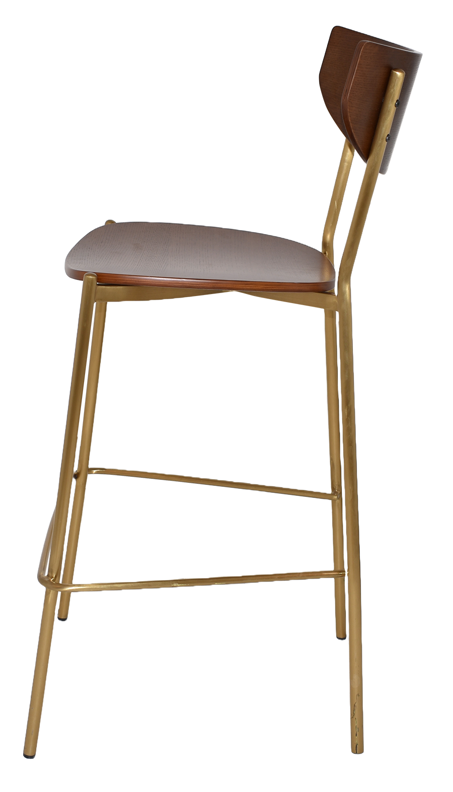 EZ STOOL MARCO BRASS - BLACK - UNUPHOLSTERED