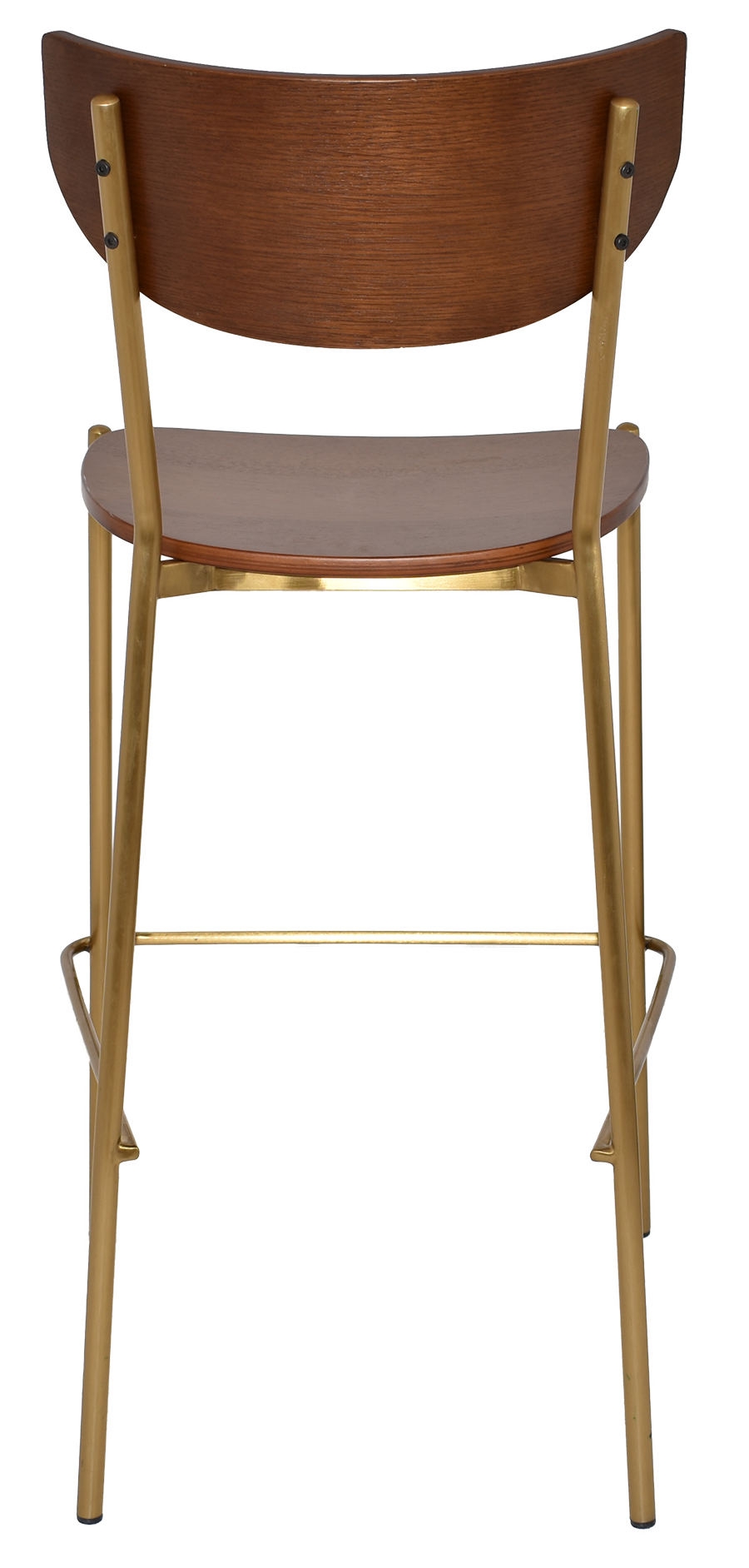 EZ STOOL MARCO BRASS - BLACK - UNUPHOLSTERED