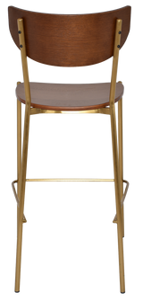 EZ STOOL MARCO BRASS - BLACK - UNUPHOLSTERED
