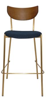 EZ STOOL MARCO BRASS - BLACK - UNUPHOLSTERED