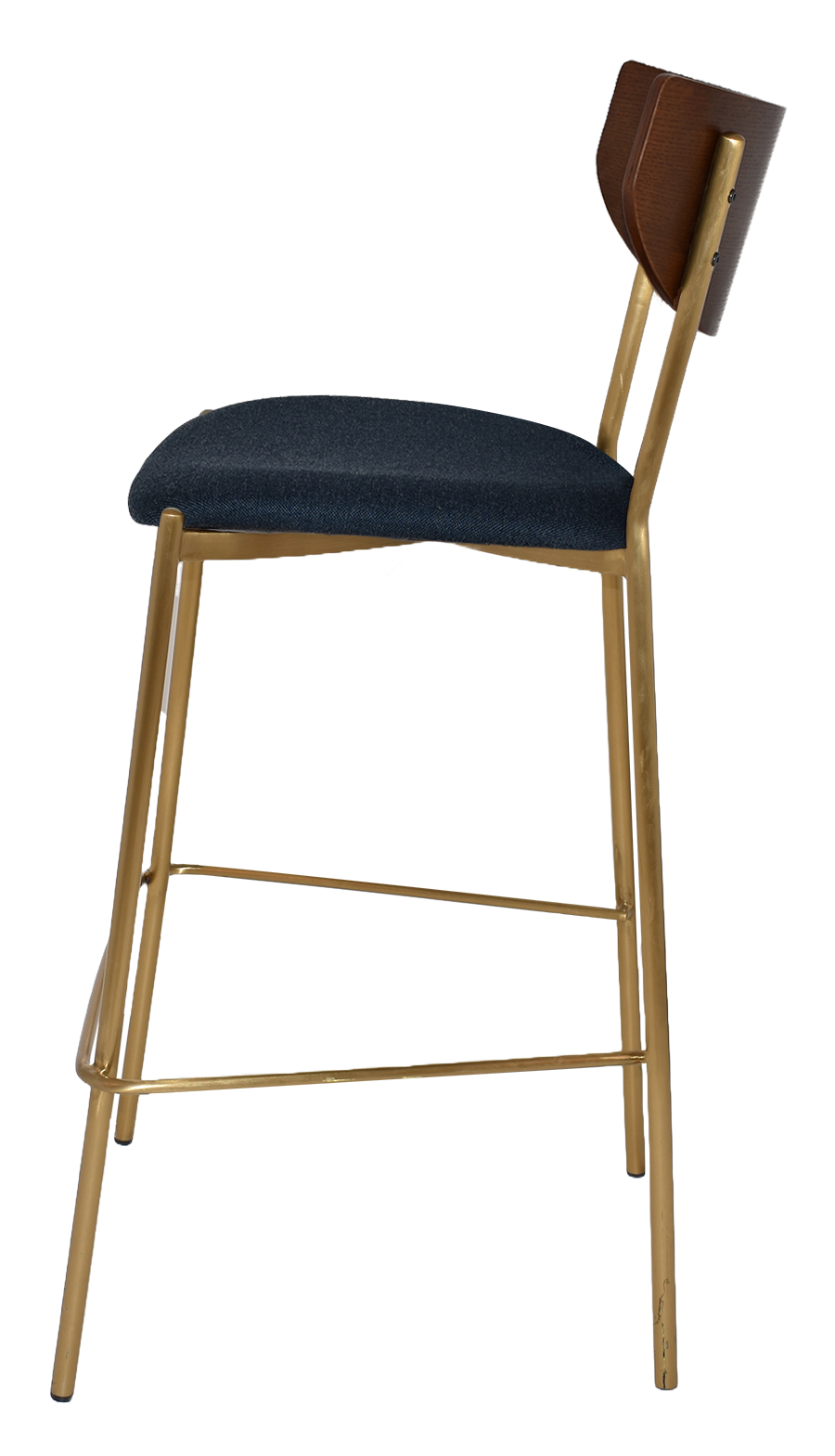 EZ STOOL MARCO BRASS - BLACK - UNUPHOLSTERED