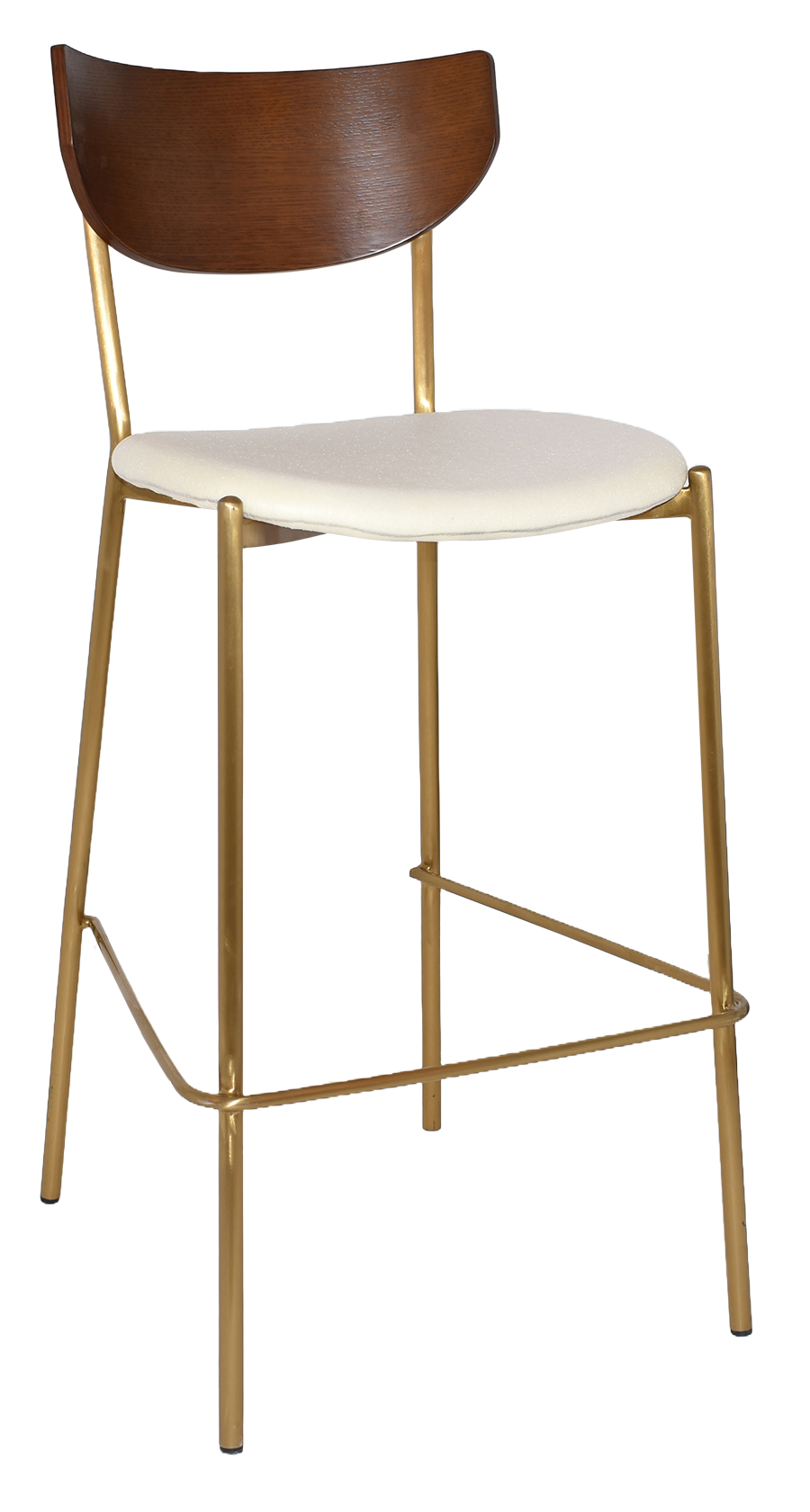 EZ STOOL MARCO BRASS - BLACK - UNUPHOLSTERED