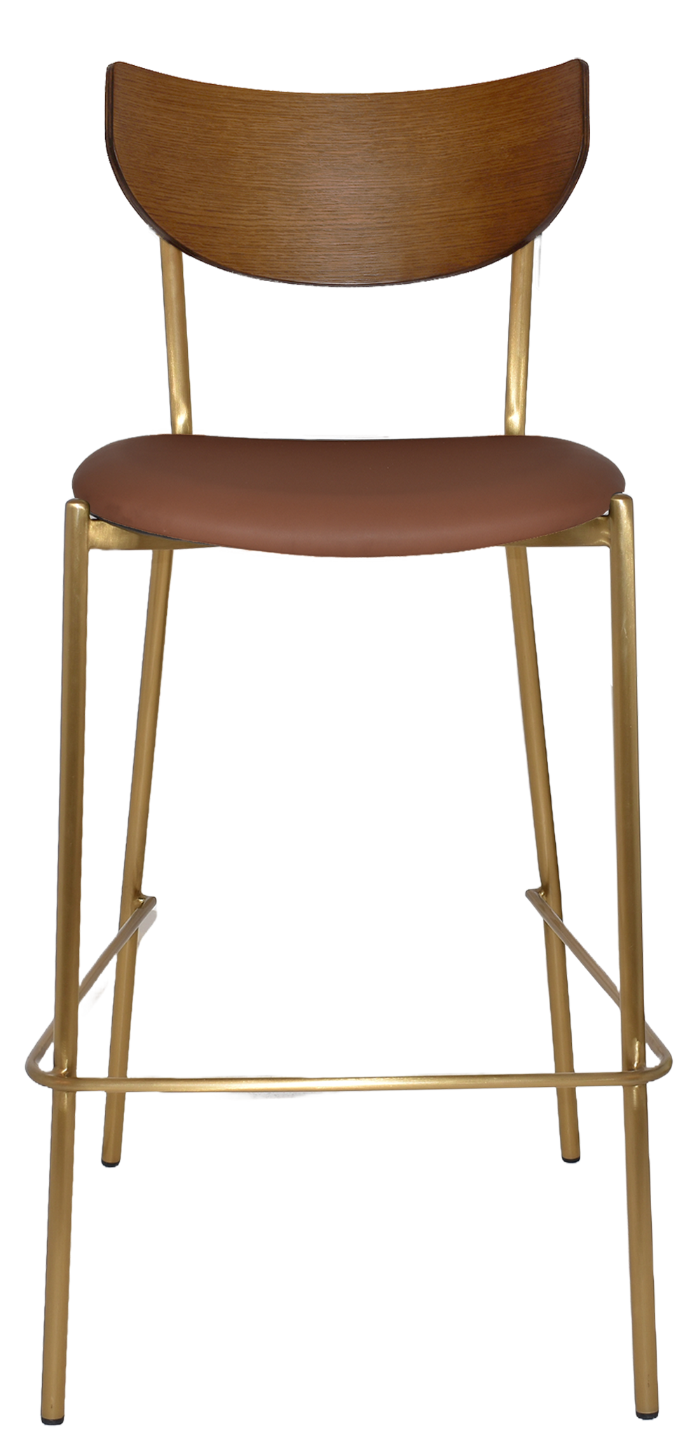 EZ STOOL MARCO BRASS - BLACK - UNUPHOLSTERED