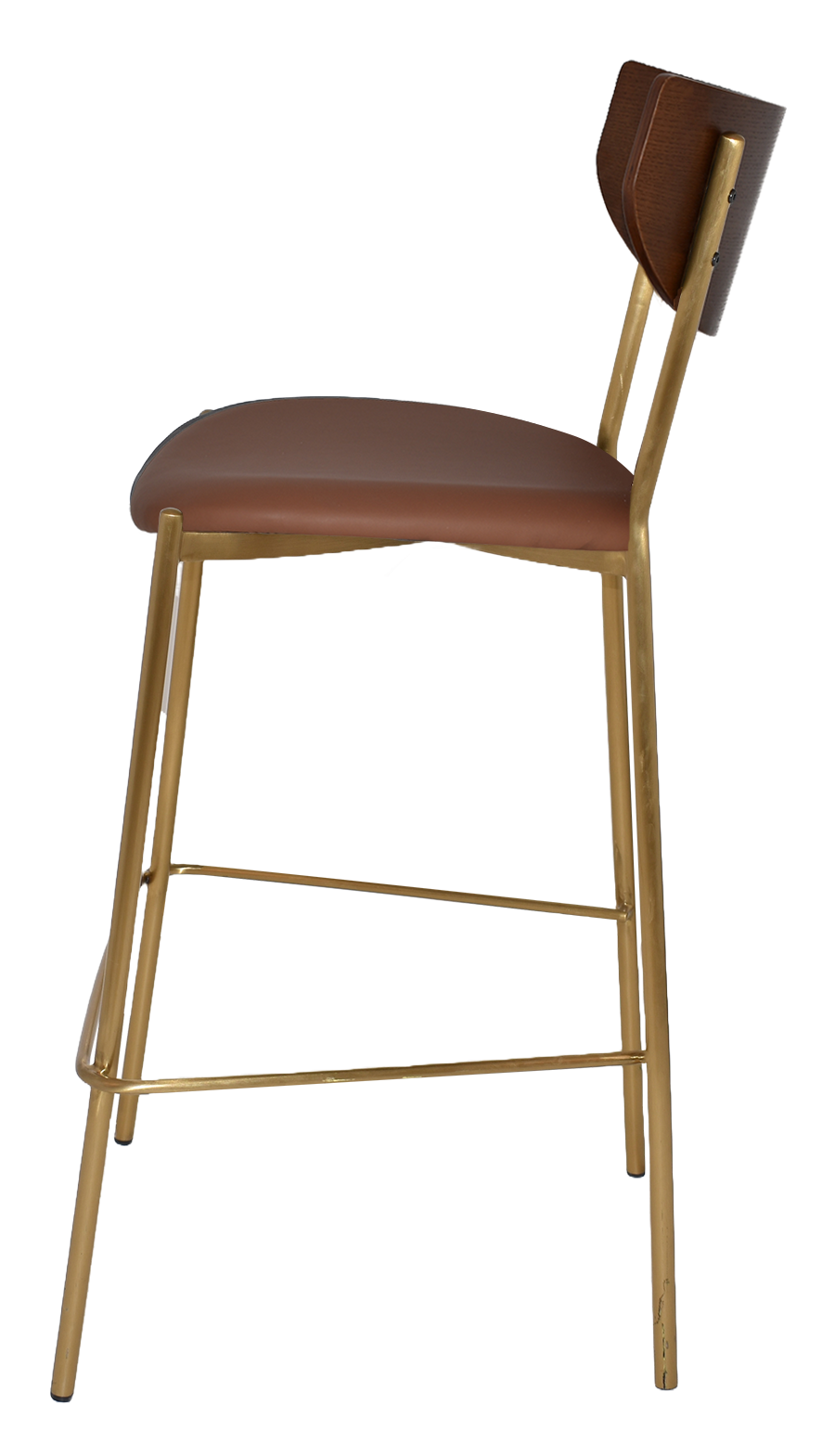 EZ STOOL MARCO BRASS - BLACK - UNUPHOLSTERED
