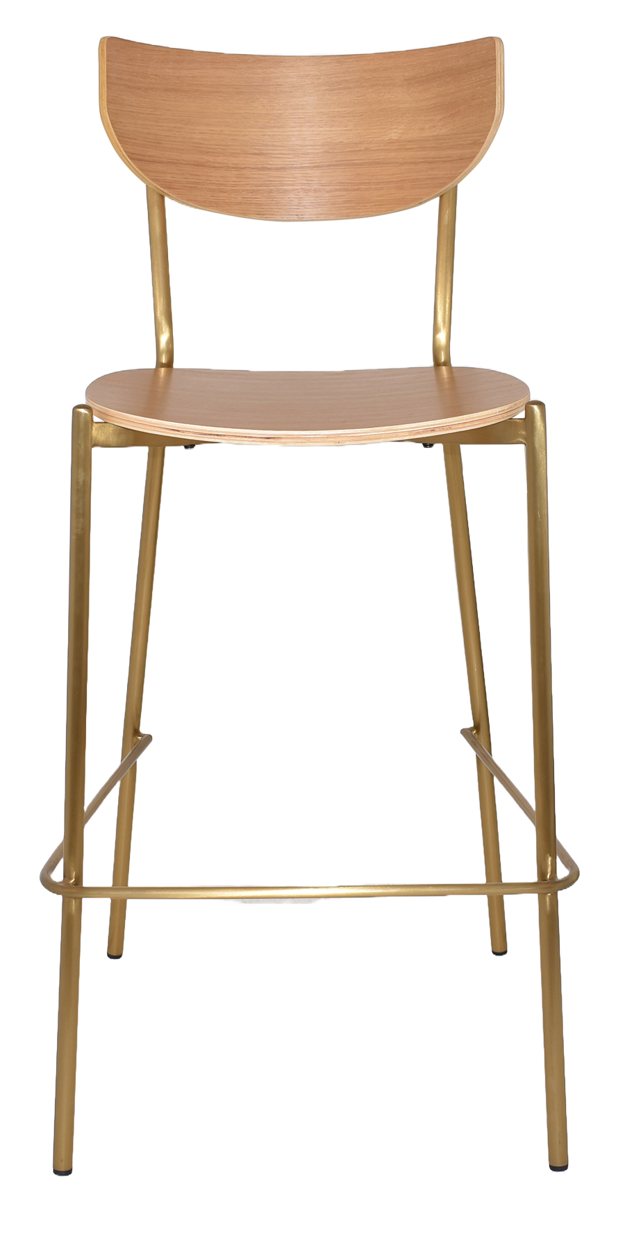 EZ STOOL MARCO BRASS - BLACK - UNUPHOLSTERED