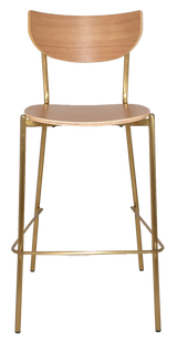 EZ STOOL MARCO BRASS - BLACK - UNUPHOLSTERED