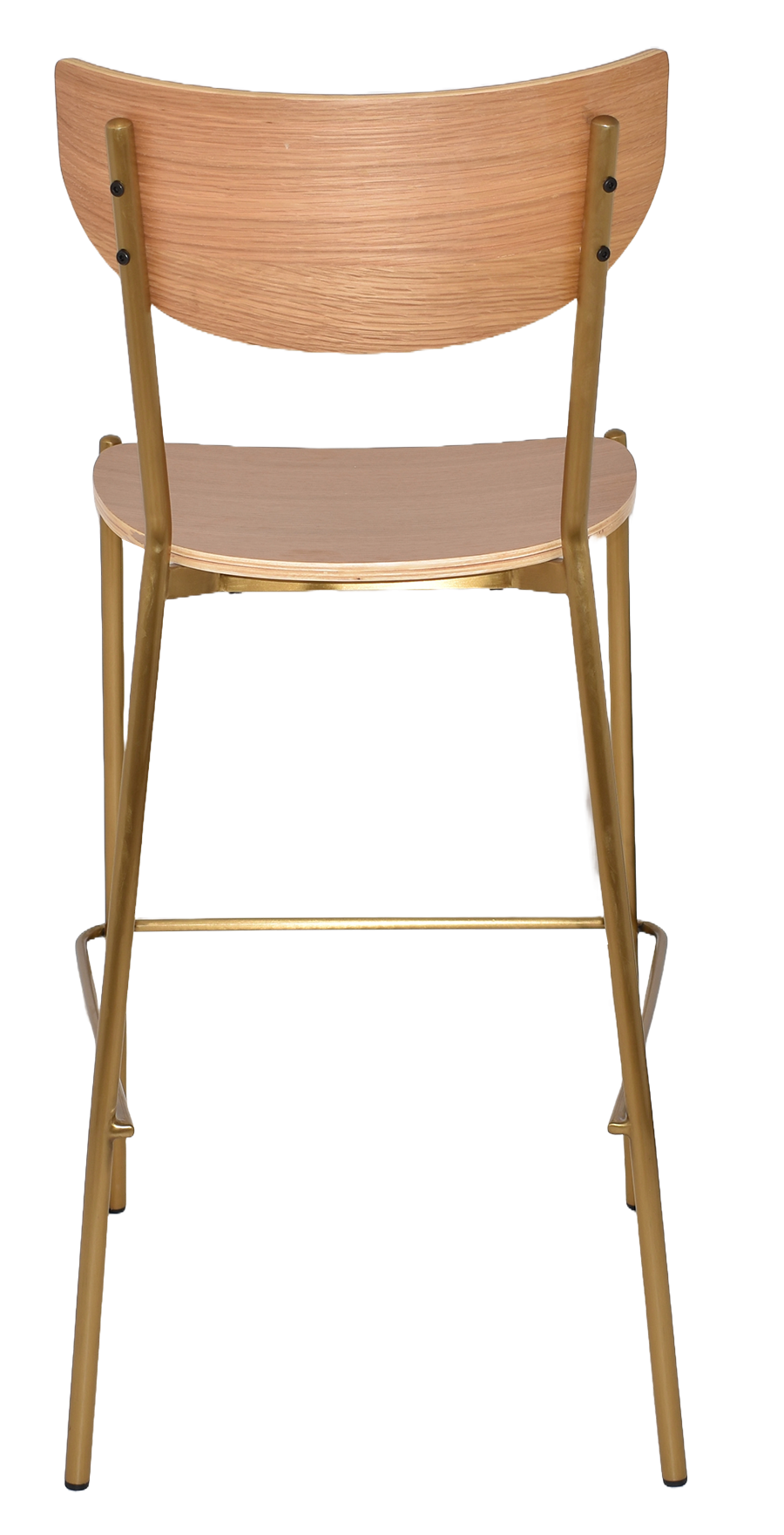 EZ STOOL MARCO BRASS - BLACK - UNUPHOLSTERED