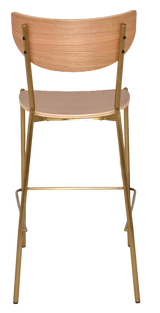 EZ STOOL MARCO BRASS - BLACK - UNUPHOLSTERED