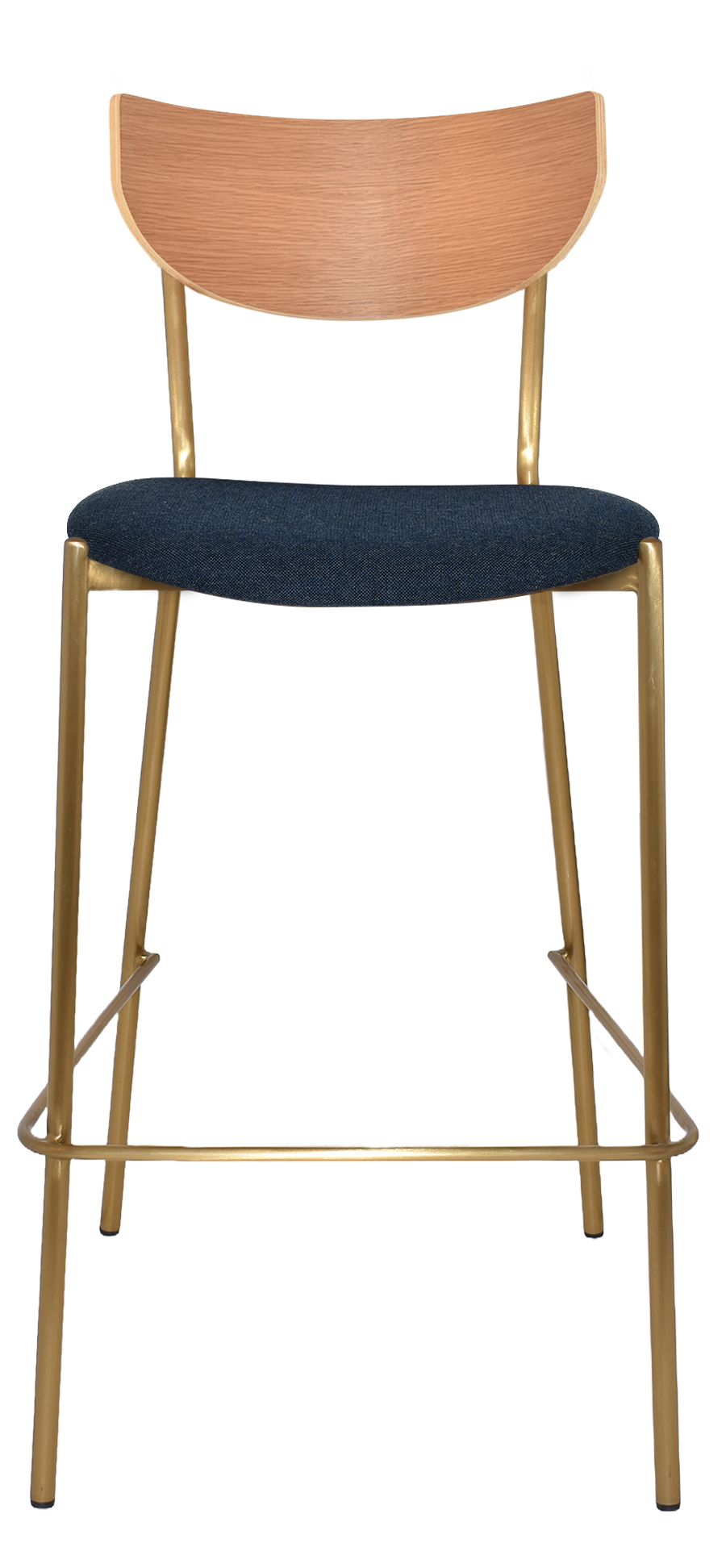 EZ STOOL MARCO BRASS - BLACK - UNUPHOLSTERED