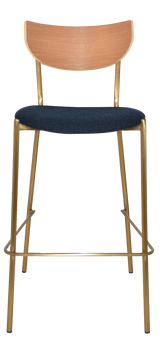 EZ STOOL MARCO BRASS - BLACK - UNUPHOLSTERED