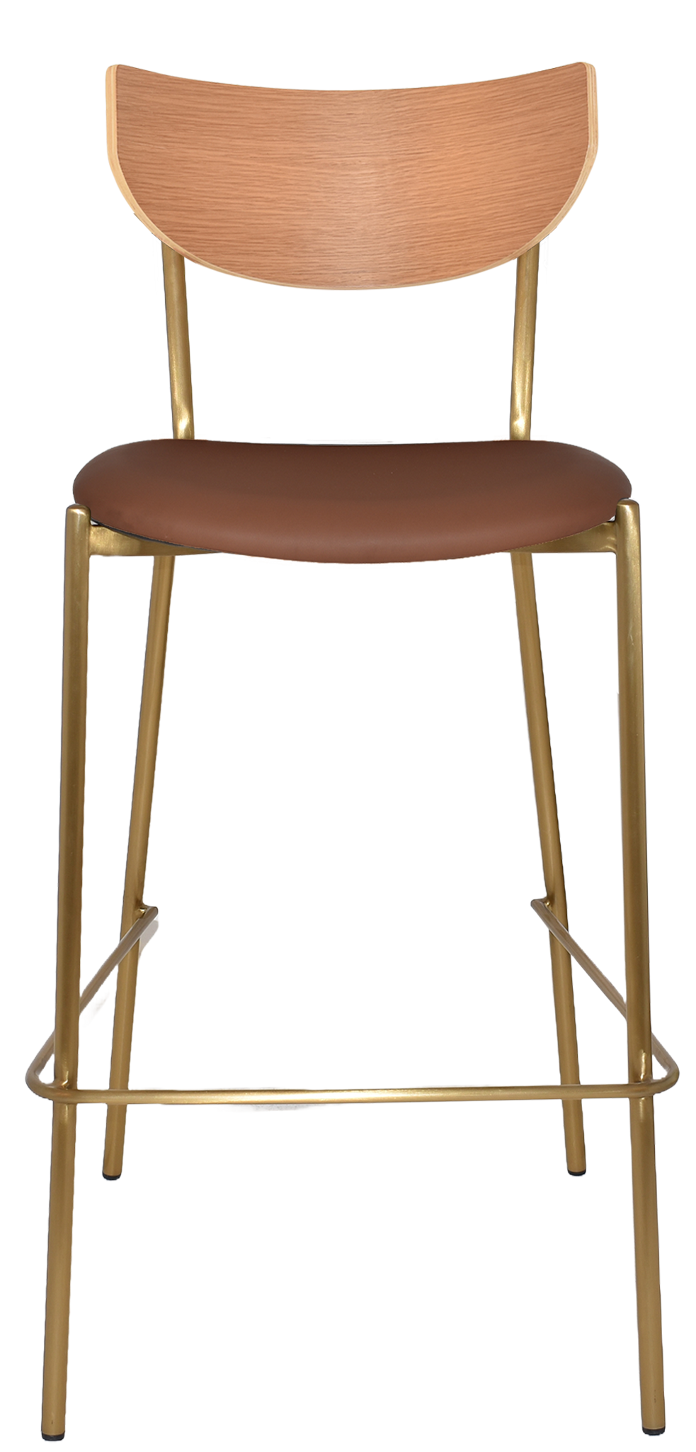 EZ STOOL MARCO BRASS - BLACK - UNUPHOLSTERED
