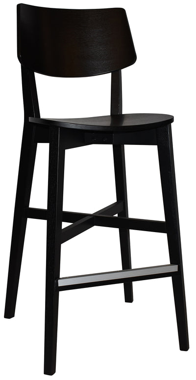 EZ Phoenix Black Stained Solid Timber Framed Barstool