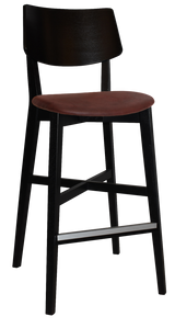 EZ Phoenix Black Stained Solid Timber Framed Barstool