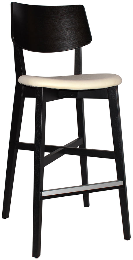 EZ Phoenix Black Stained Solid Timber Framed Barstool