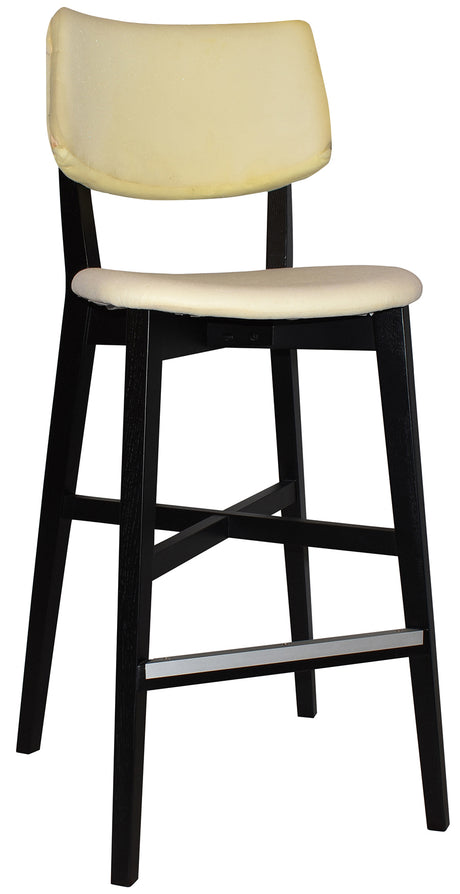 EZ Phoenix Black Stained Solid Timber Framed Barstool