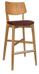 EZ Phoenix Light Oak Stained Solid Timber Framed Barstool