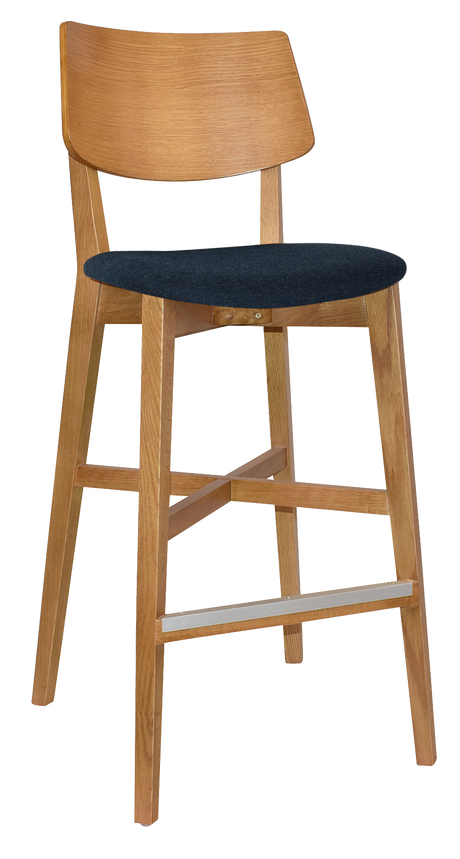 EZ Phoenix Light Oak Stained Solid Timber Framed Barstool
