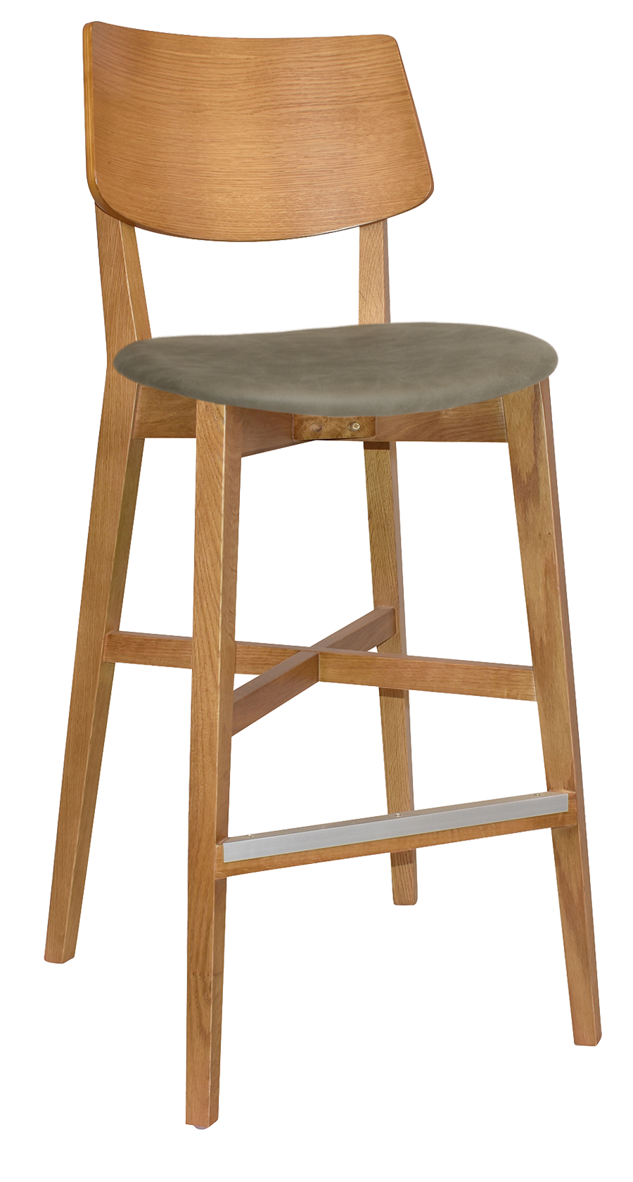 EZ Phoenix Light Oak Stained Solid Timber Framed Barstool