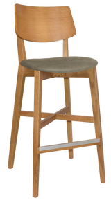 EZ Phoenix Light Oak Stained Solid Timber Framed Barstool