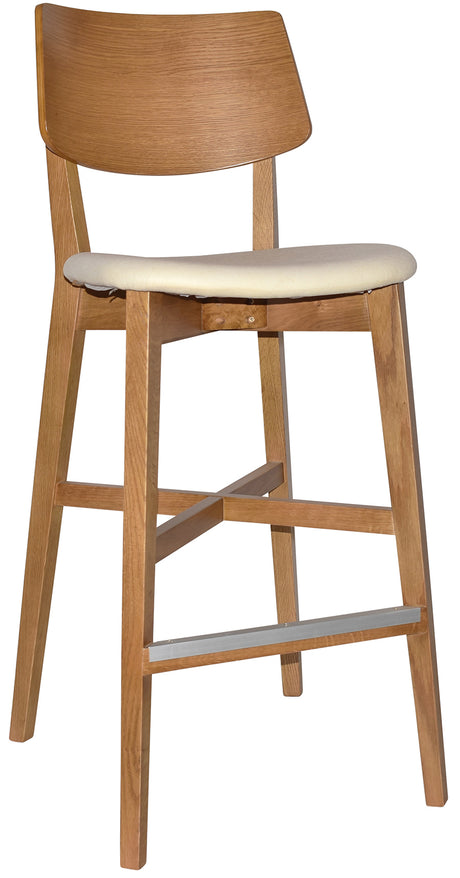 EZ Phoenix Light Oak Stained Solid Timber Framed Barstool