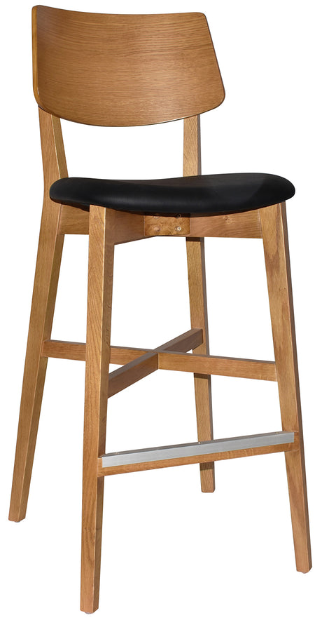 EZ Phoenix Light Oak Stained Solid Timber Framed Barstool