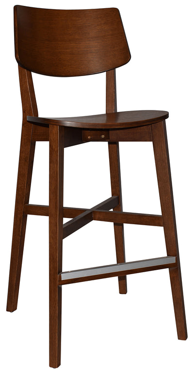 EZ Phoenix Light Walnut Stained Solid Timber Framed Barstool
