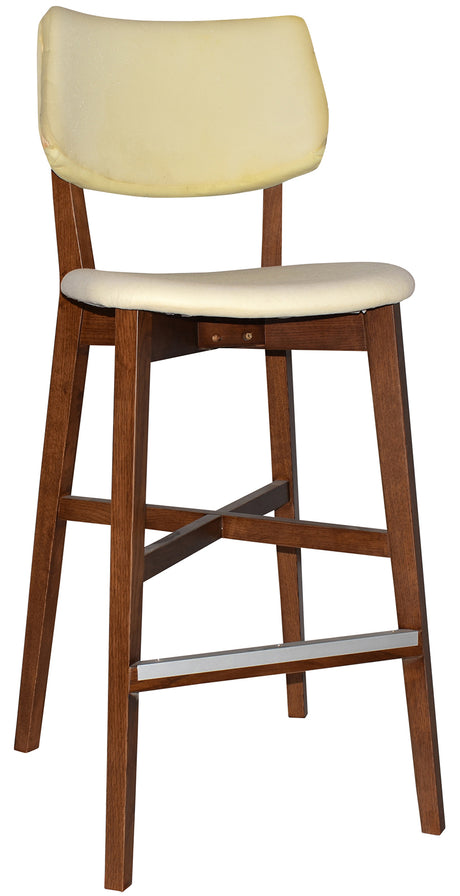 EZ Phoenix Light Walnut Stained Solid Timber Framed Barstool