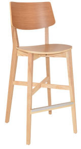 EZ Phoenix Natural Stained Solid Timber Framed Barstool
