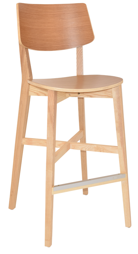 EZ Phoenix Natural Stained Solid Timber Framed Barstool