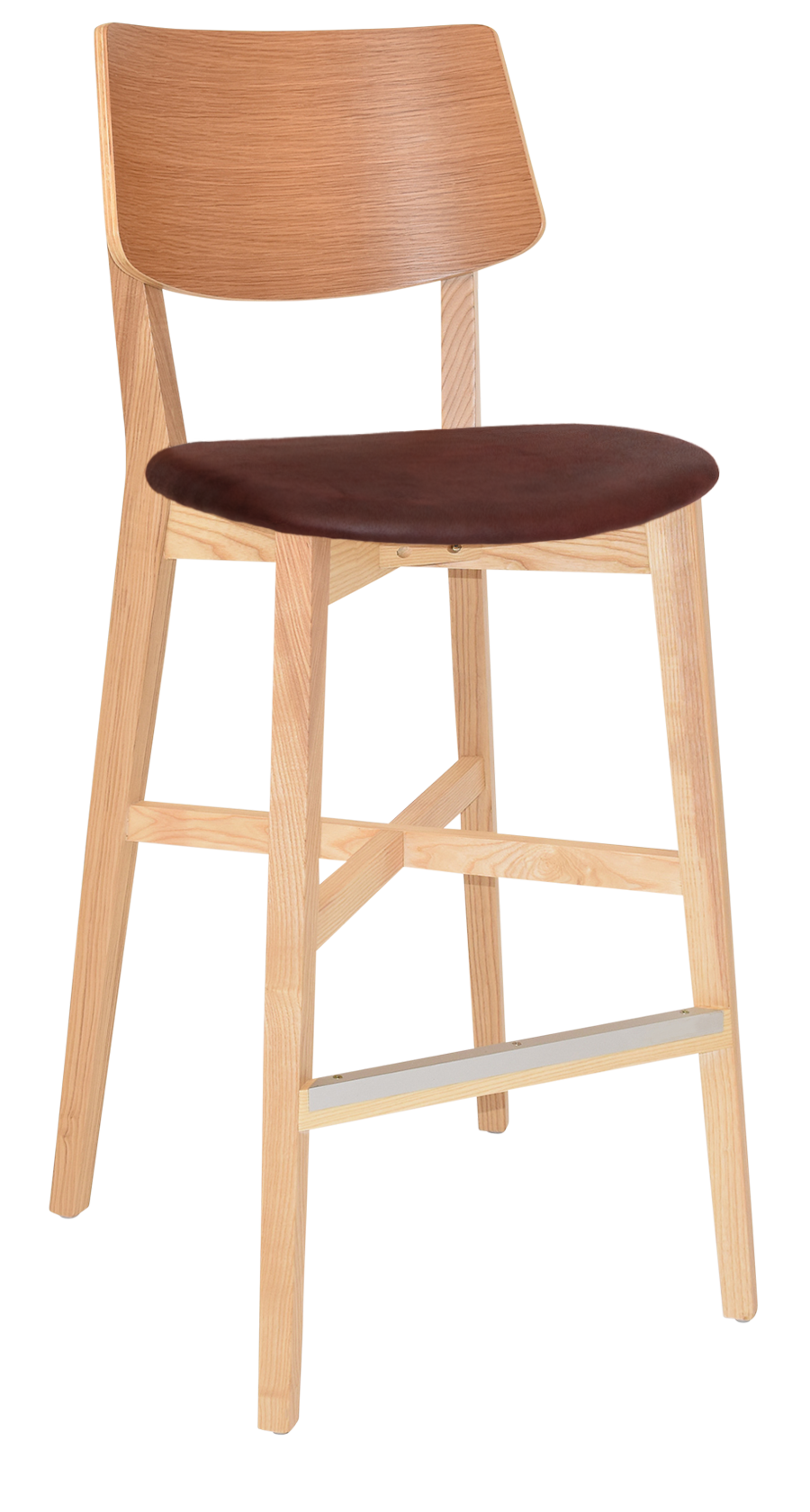 EZ Phoenix Natural Stained Solid Timber Framed Barstool