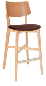 EZ Phoenix Natural Stained Solid Timber Framed Barstool