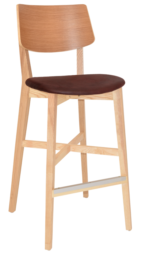 EZ Phoenix Natural Stained Solid Timber Framed Barstool