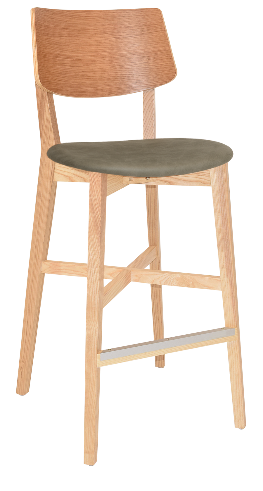 EZ Phoenix Natural Stained Solid Timber Framed Barstool