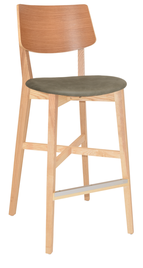 EZ Phoenix Natural Stained Solid Timber Framed Barstool