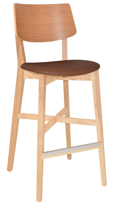 EZ Phoenix Natural Stained Solid Timber Framed Barstool