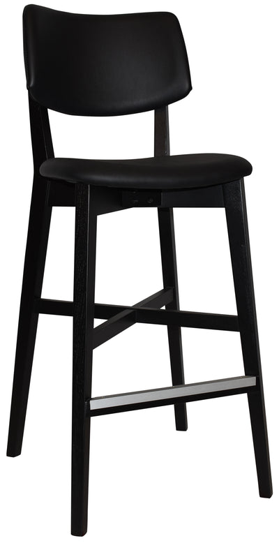 EZ Phoenix Solid Timber Framed PU Leather Seat and Back Barstool