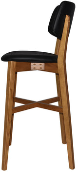 EZ Phoenix Solid Timber Framed PU Leather Seat and Back Barstool