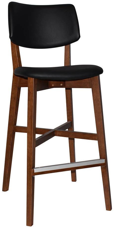EZ Phoenix Solid Timber Framed PU Leather Seat and Back Barstool