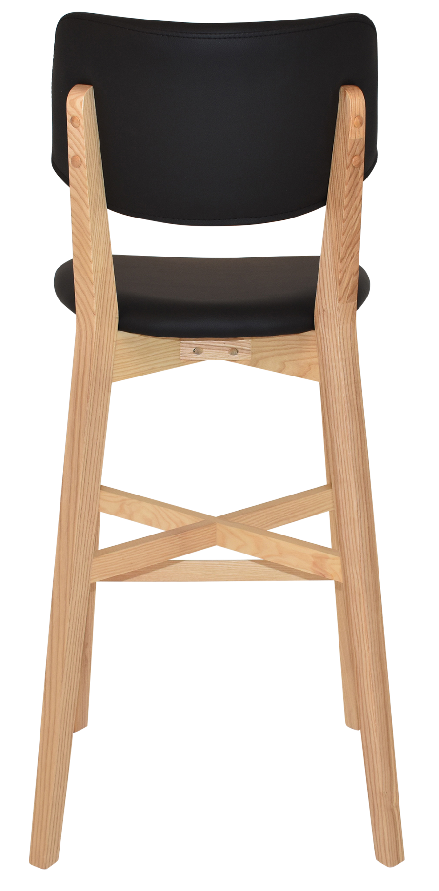 EZ Phoenix Solid Timber Framed PU Leather Seat and Back Barstool