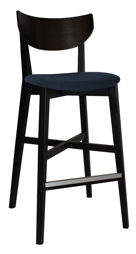 EZ Rialto Black Stained Solid Timber Framed Barstool