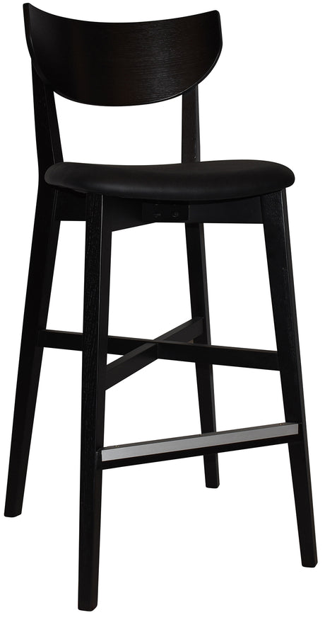 EZ Rialto Black Stained Solid Timber Framed Barstool