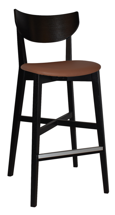 EZ Rialto Black Stained Solid Timber Framed Barstool