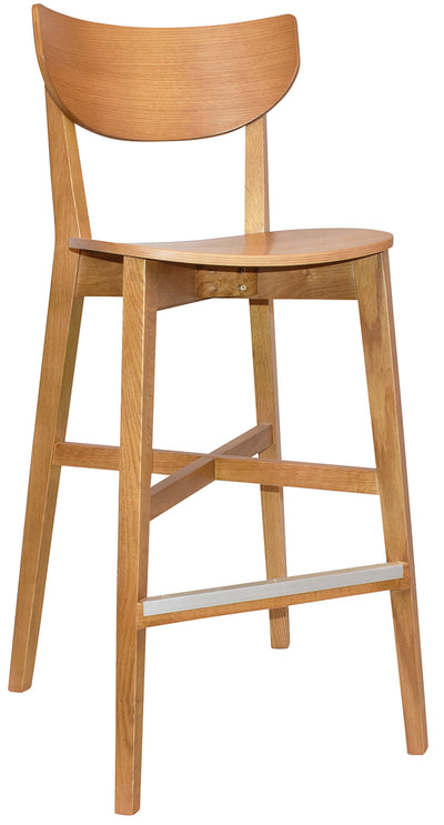 EZ Rialto Light Oak Stained Solid Timber Framed Barstool